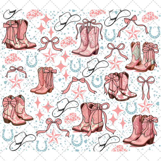Cowgirl Boots And Bows Tumbler Wrap