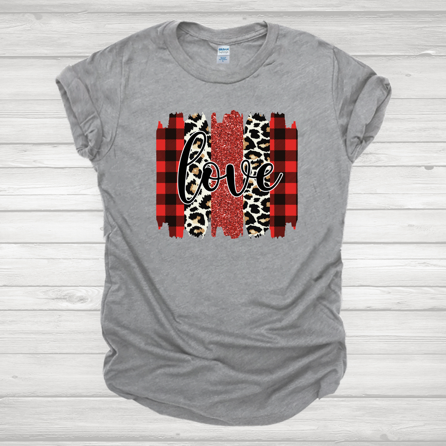 Love Red & Plaid Transfer
