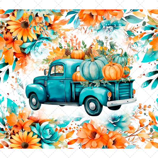 Fall Pumpkin Truck Tumbler