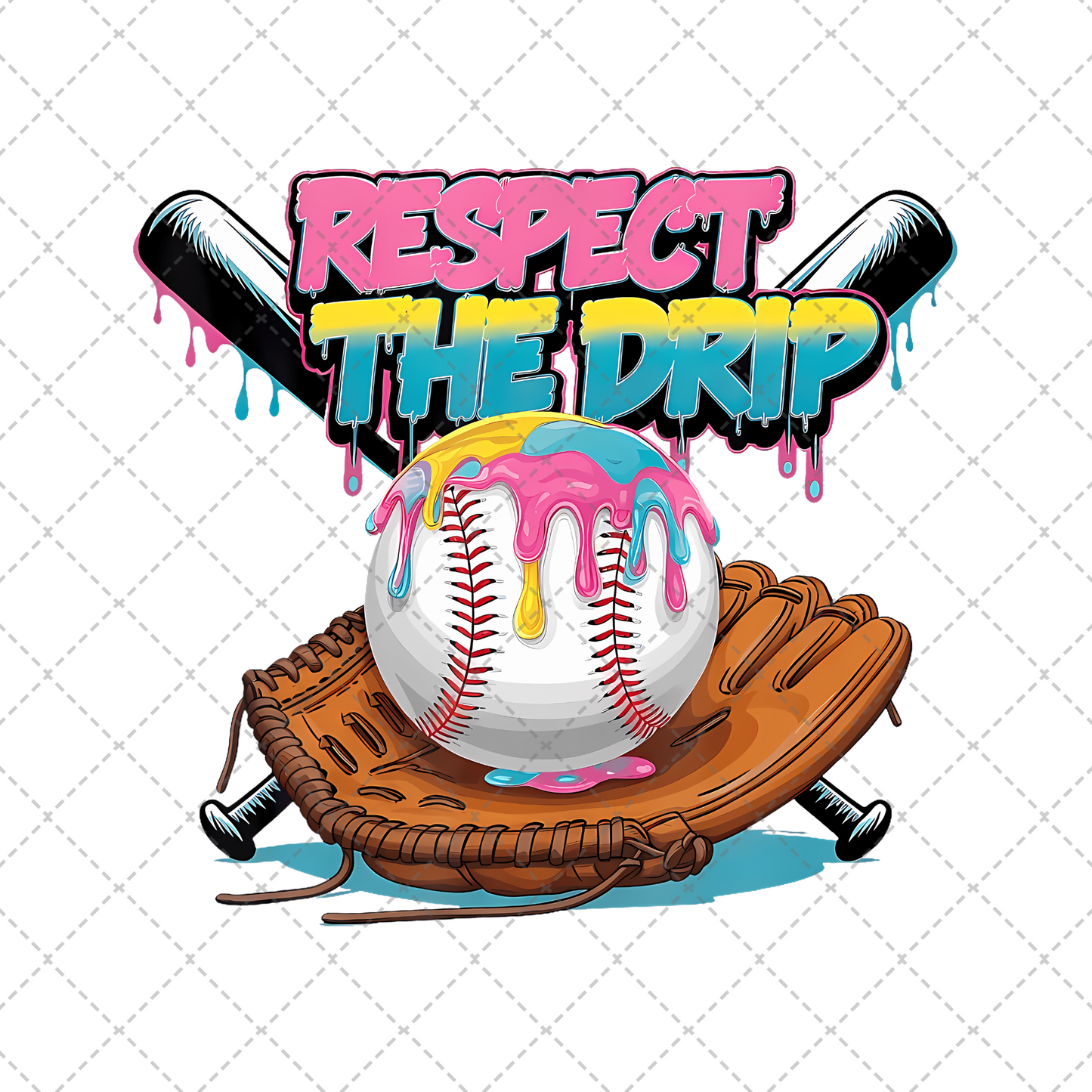 Respect The Drip Baseball Transfer