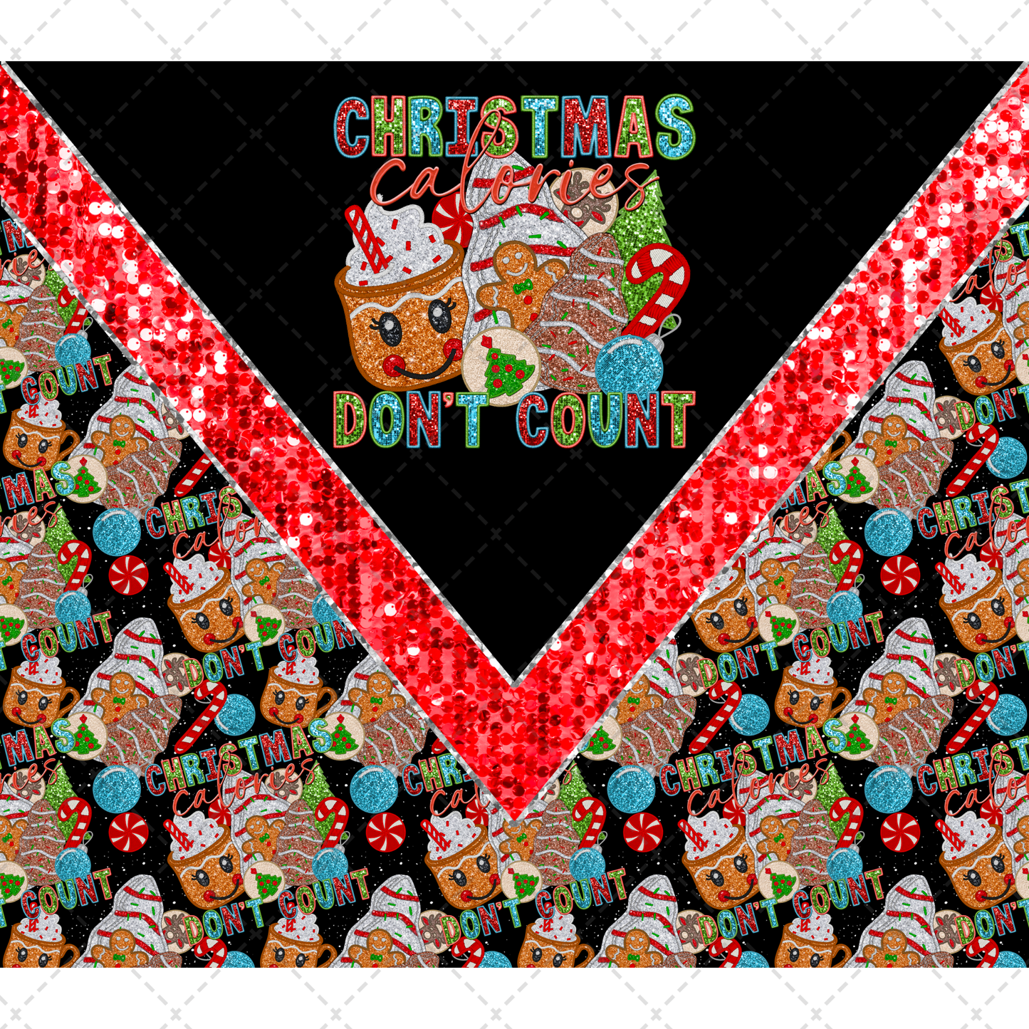 Christmas Caloris Tumbler Wrap Tumbler Transfer