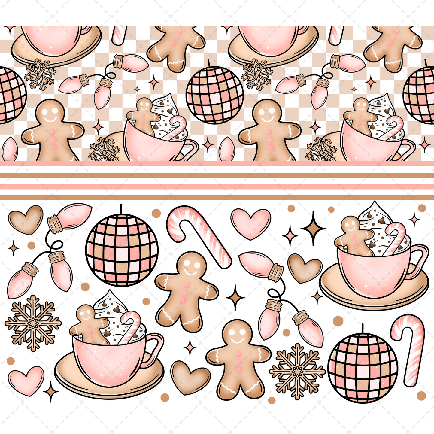 Pink Christmas Tumbler Wrap