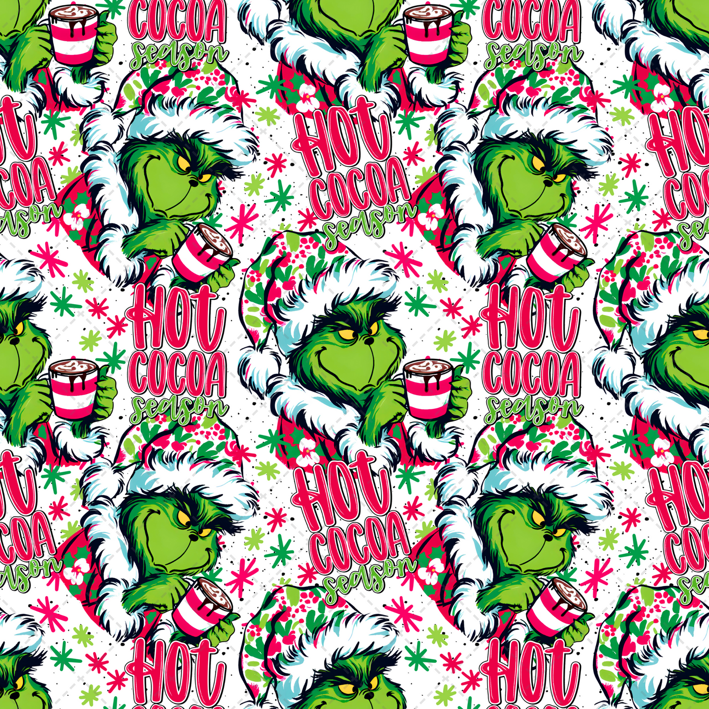 Hot Cocoa Seamless Tumbler Transfer