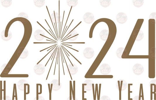 2024 Happy New Year Rose Gold - Sublimation Transfers