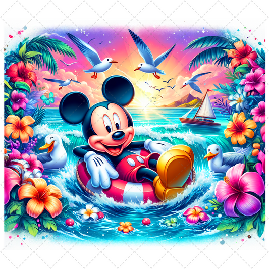 Mouse Beach Tumbler Transfer