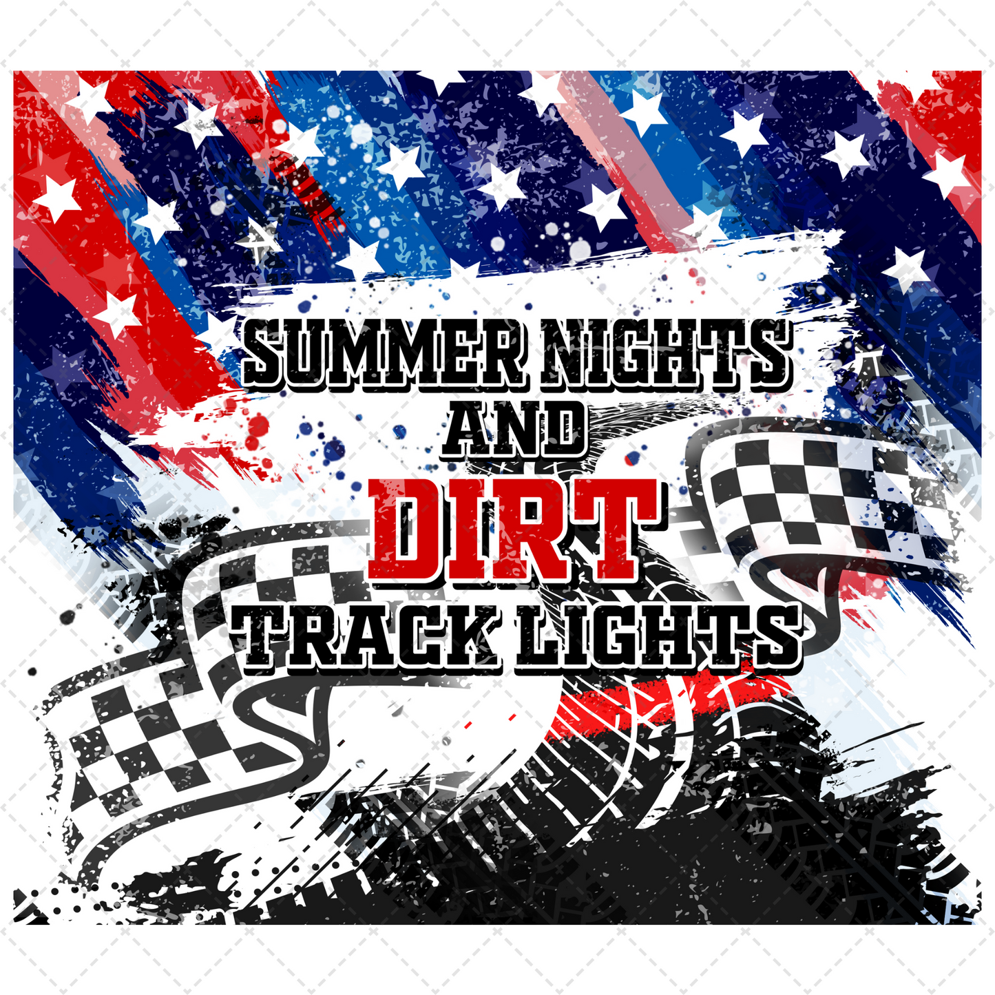 Dirt Track Lights Tumbler Transfer