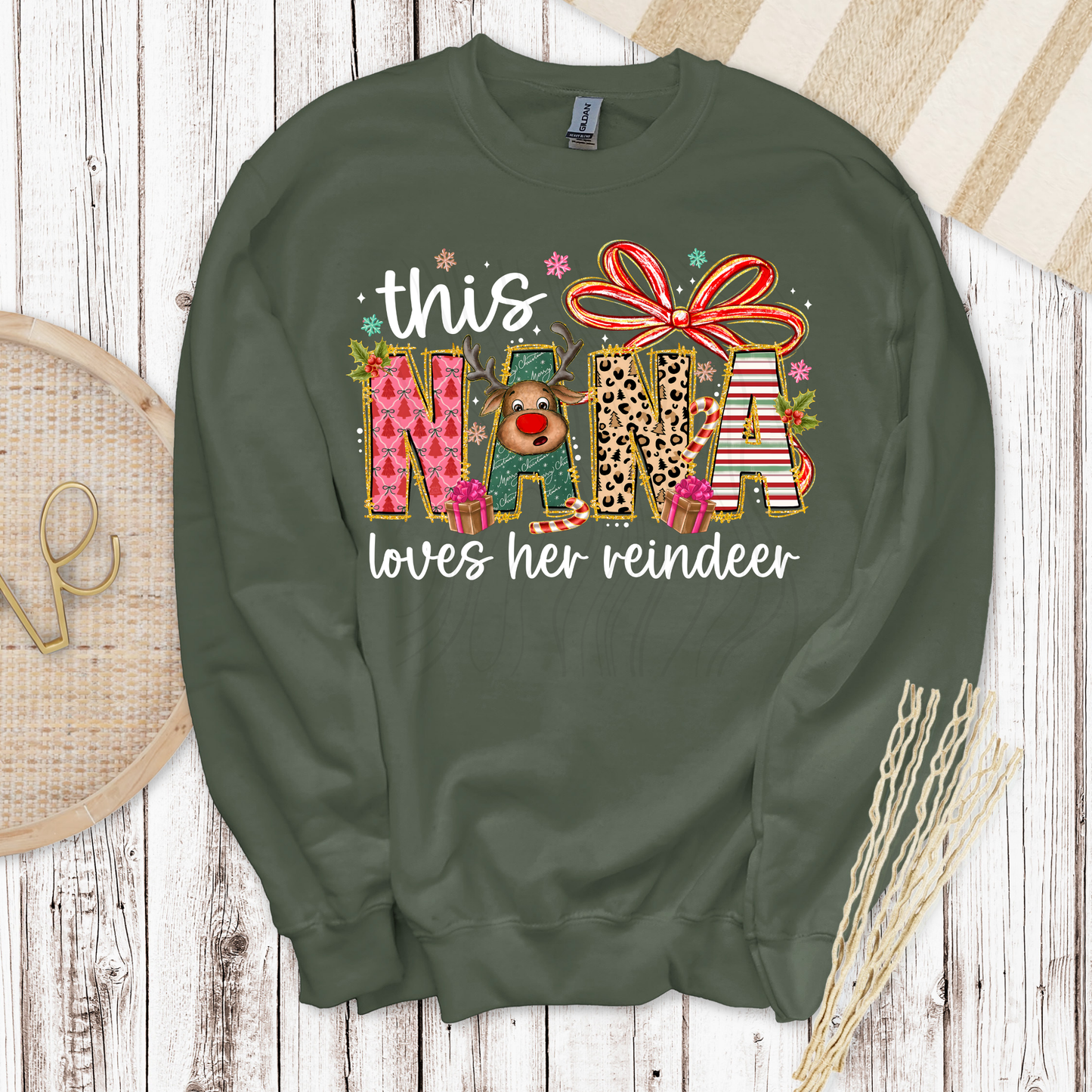 This Nana Loves Her Reindeer Transfer