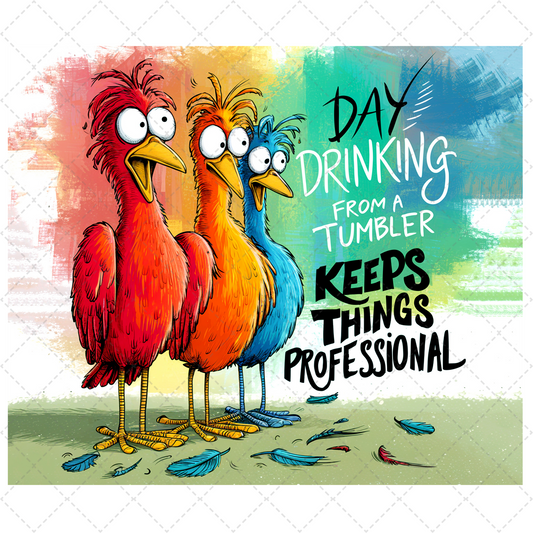 Day Drinking Tumbler Transfer