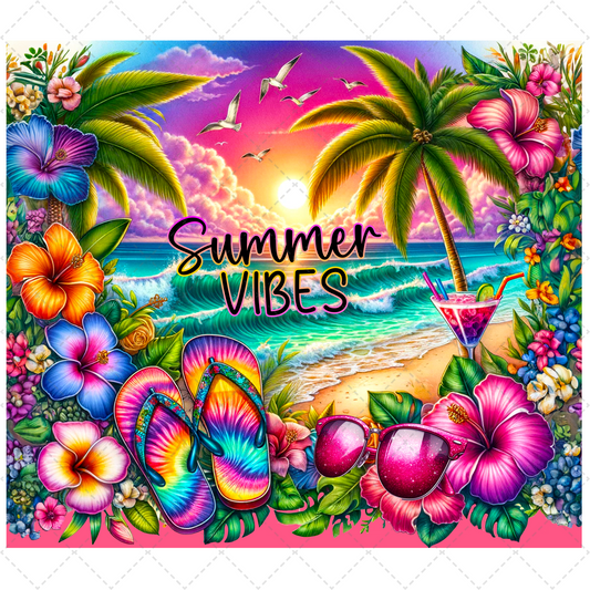 Summer Vibes Tumbler Transfer