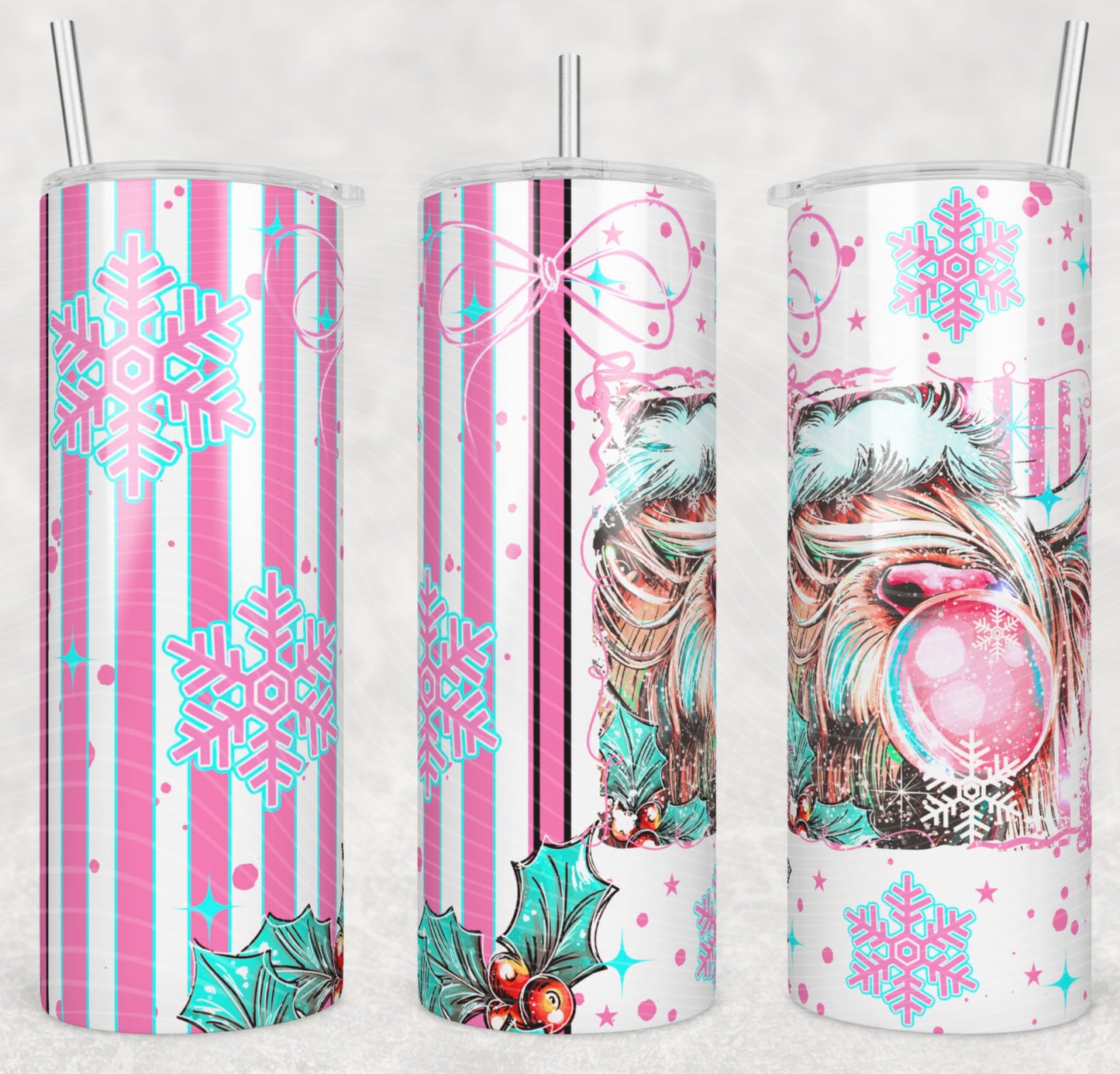 CHRISTMAS COW GUM SEAMLESS TRANSFER