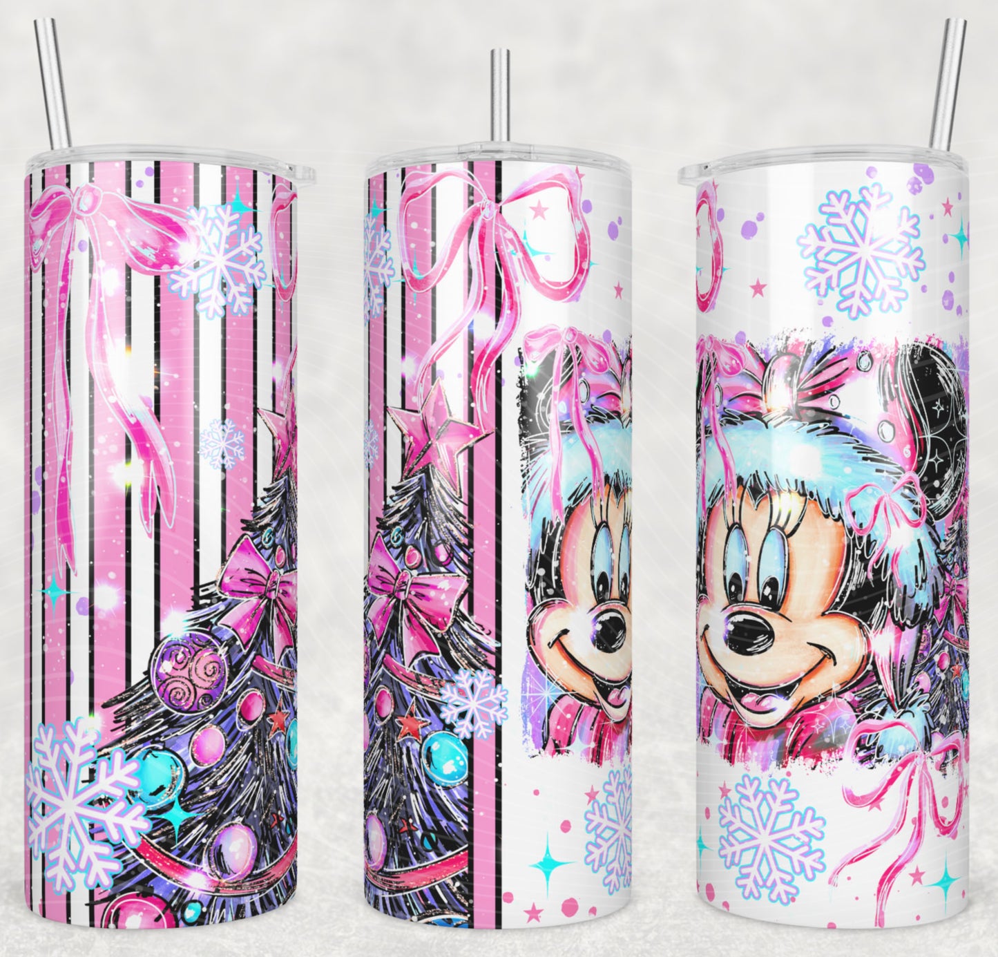 CHRISTMAS GIRL MOUSE SEAMLESS TRANSFER