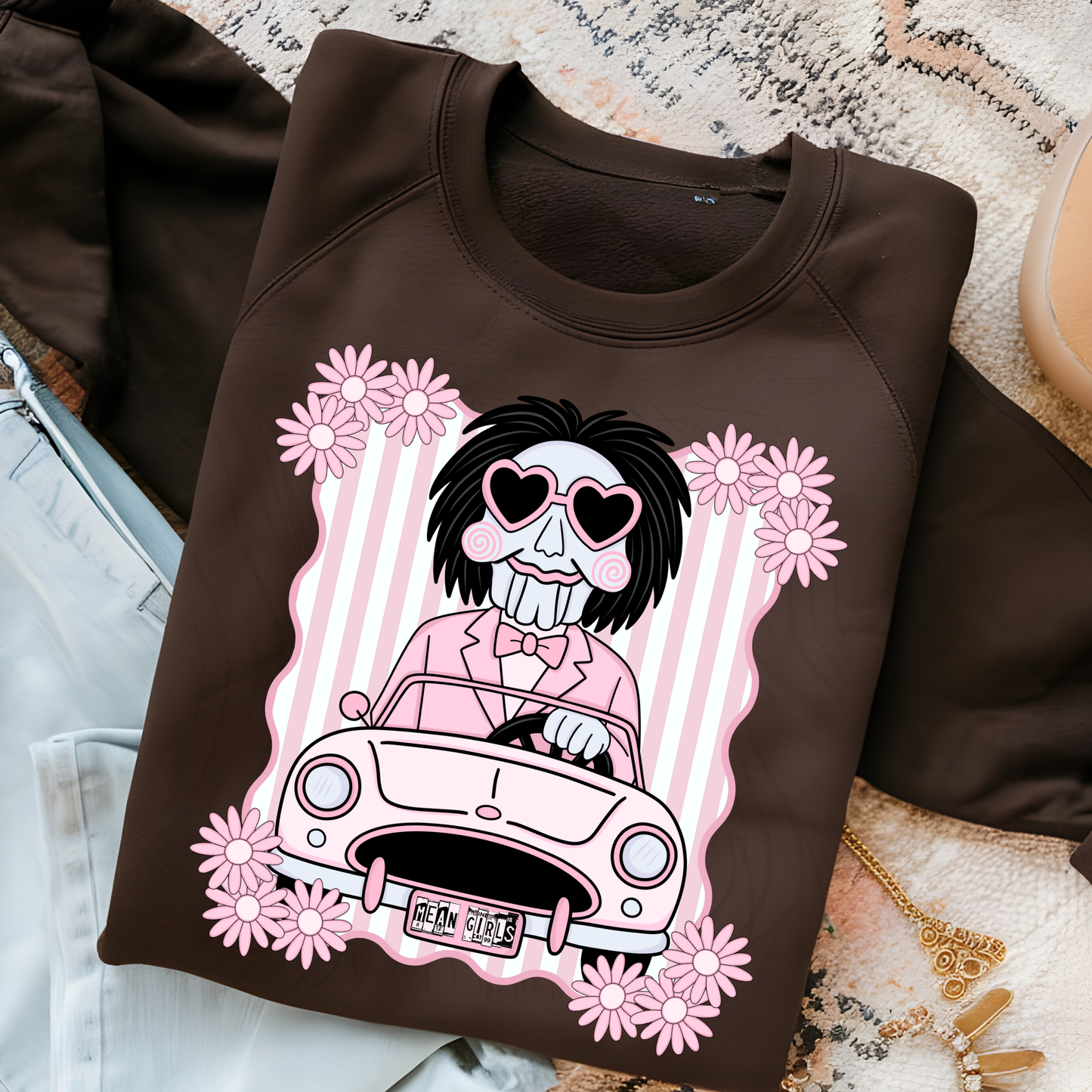 Pink Jigsaw Transfer**SOLD SEPARATELY**