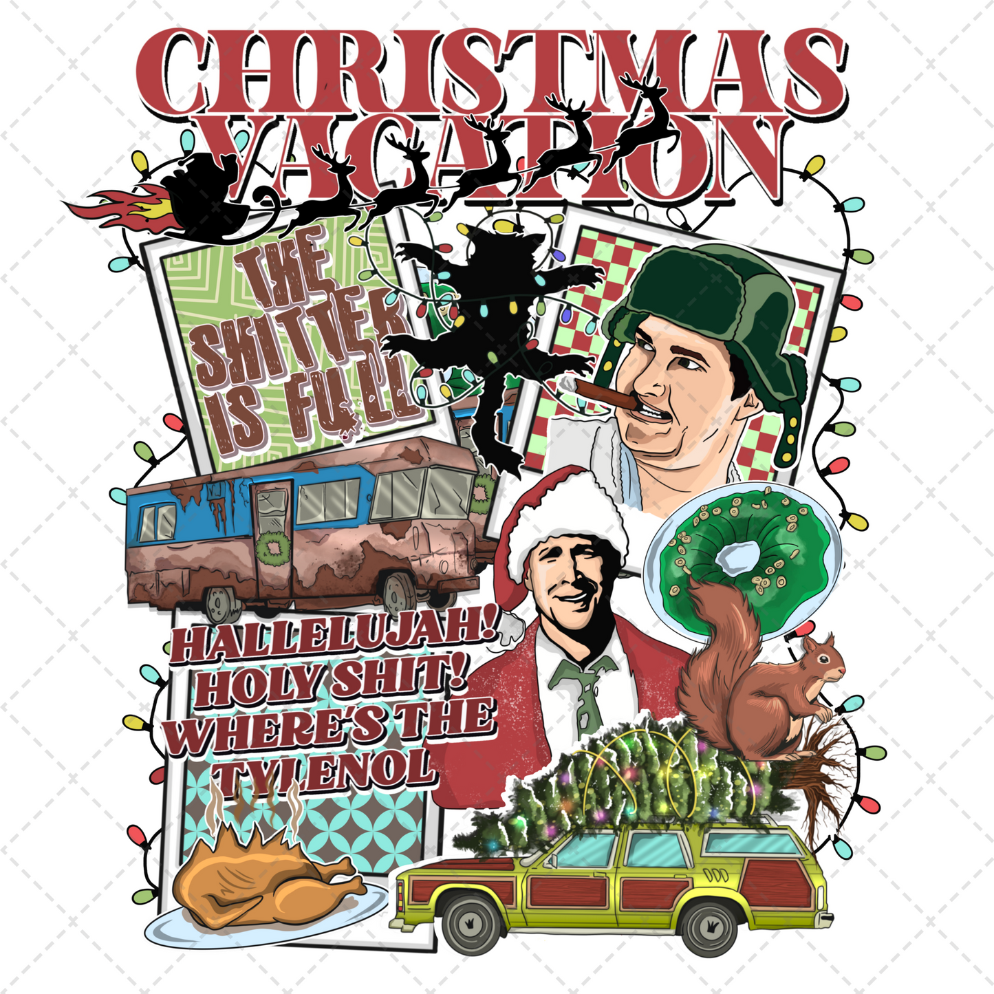 Christmas Vacation Transfer ** TWO PART* SOLD SEPARATELY**