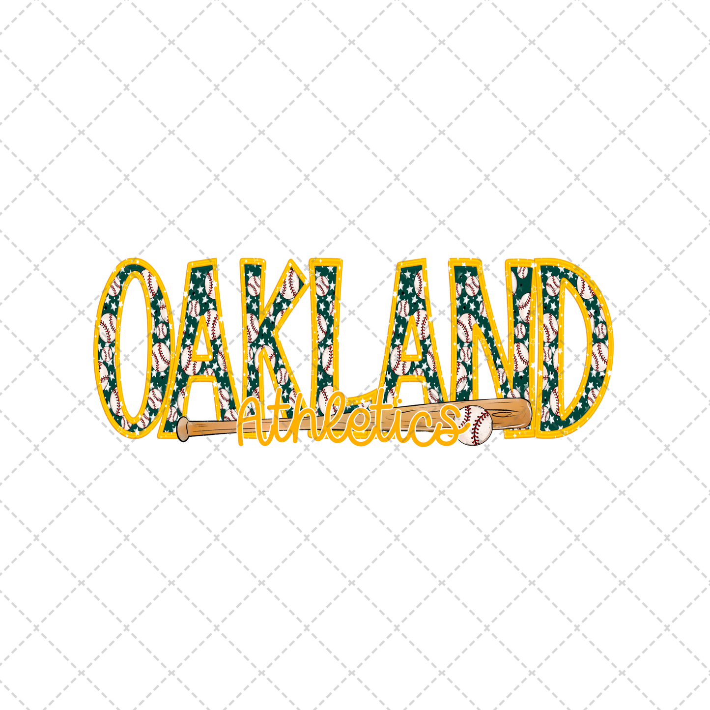 Athletics Stars Transfer ** TWO PART* SOLD SEPARATELY**