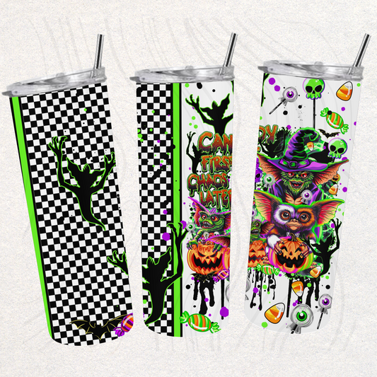 Candy Checkered Tumbler Wrap Transfer