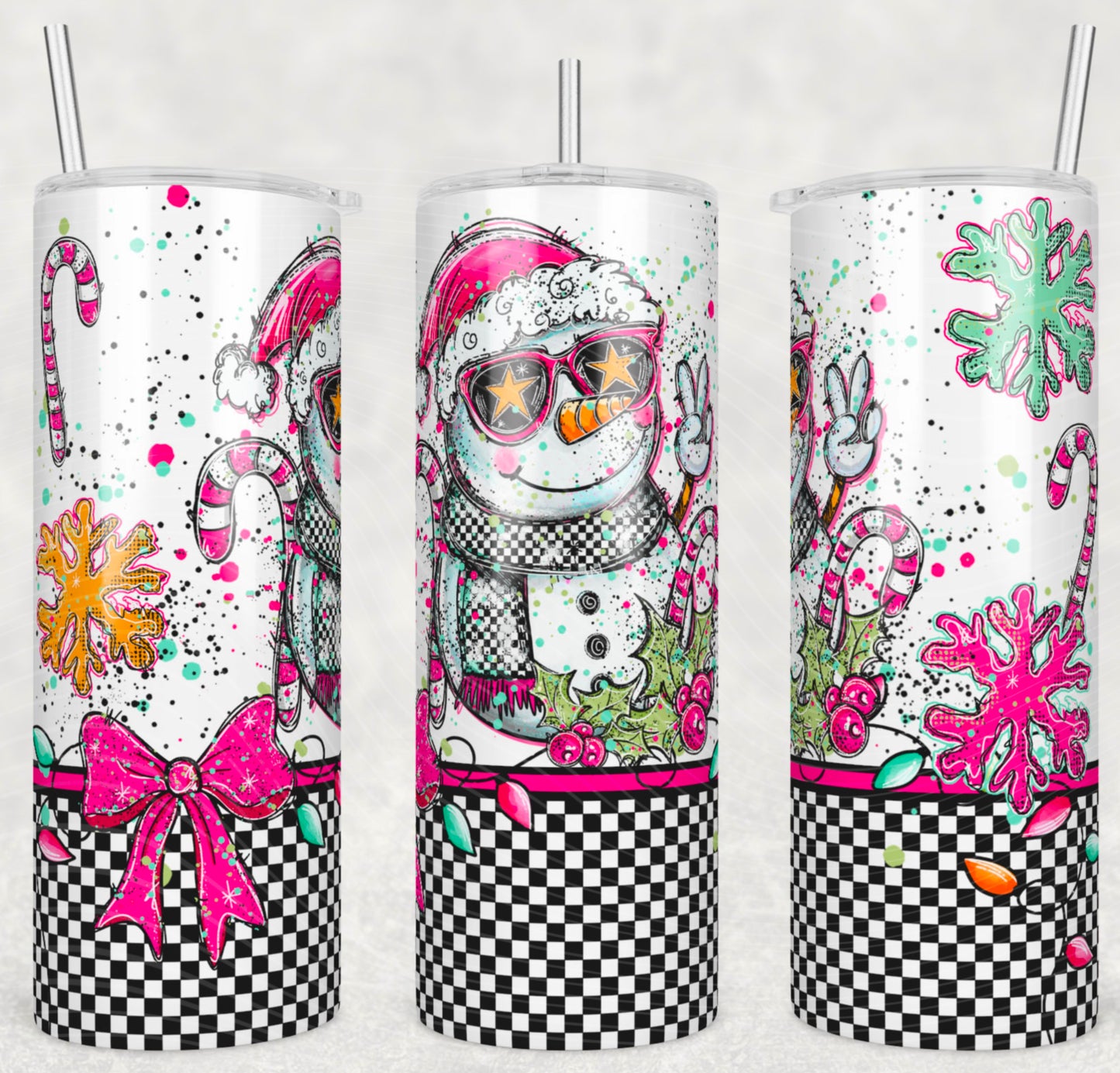 Snowman Wrap Tumbler Transfer