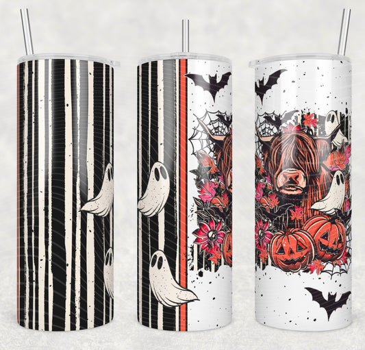 Spooky Cow Tumbler Wrap Transfer