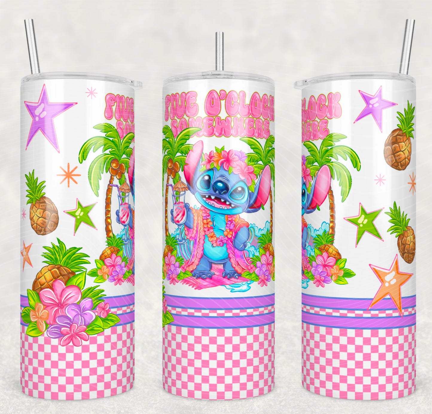 5 Oclock Somwhere Tumbler Wrap Transfer