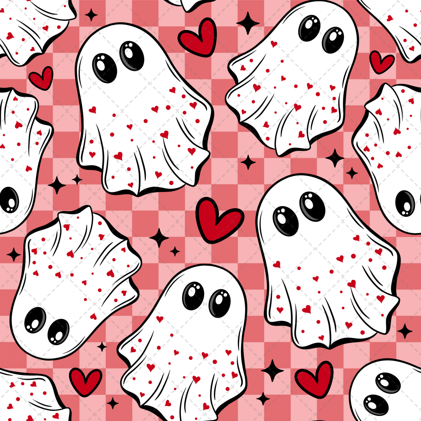 Valentine Ghosties Seamless Transfer