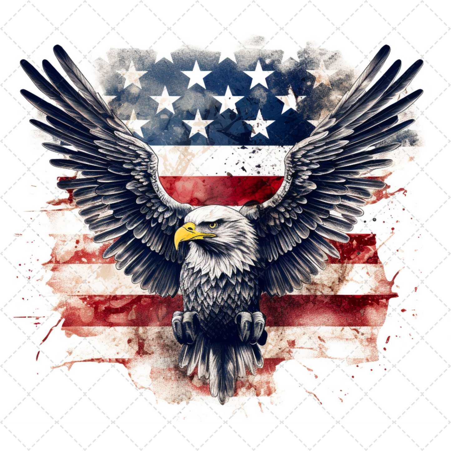 Patriotic Eagle Tumbler Transfer
