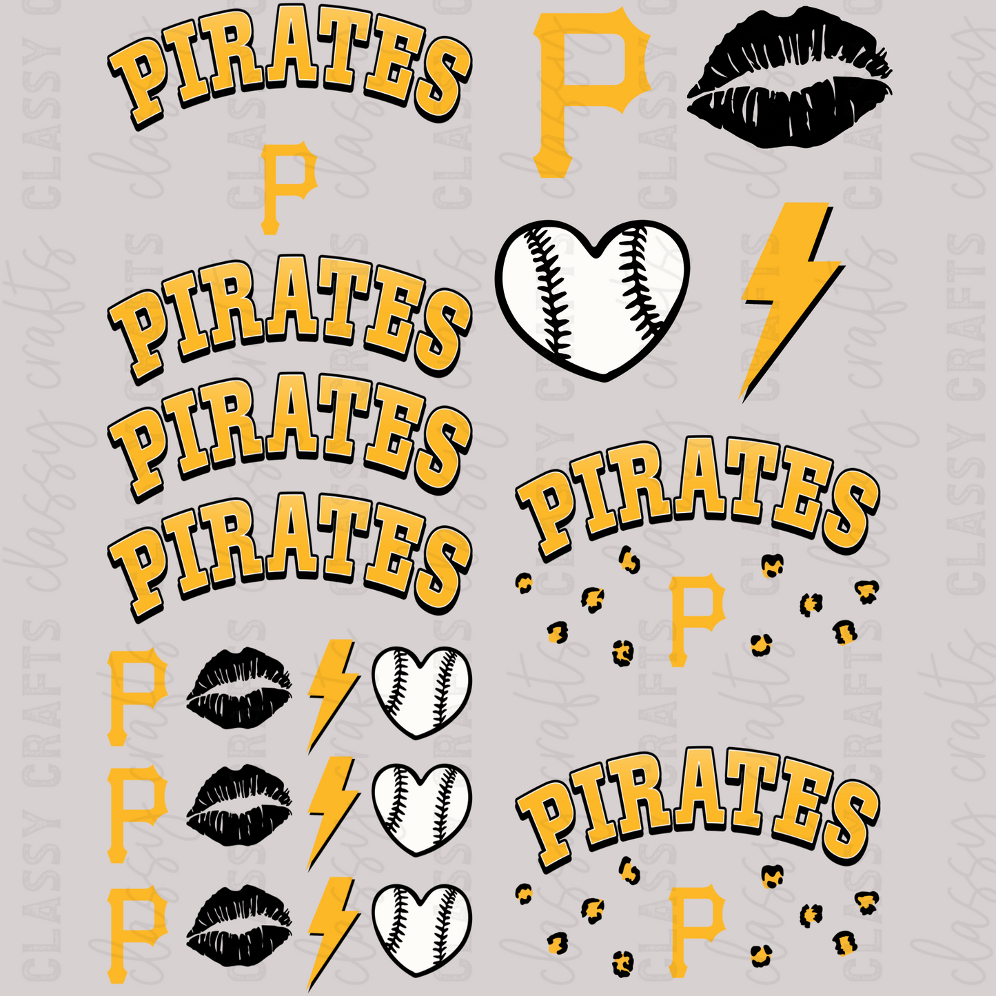 Pirates - 30x24 - MINI PREMADE GANG SHEET