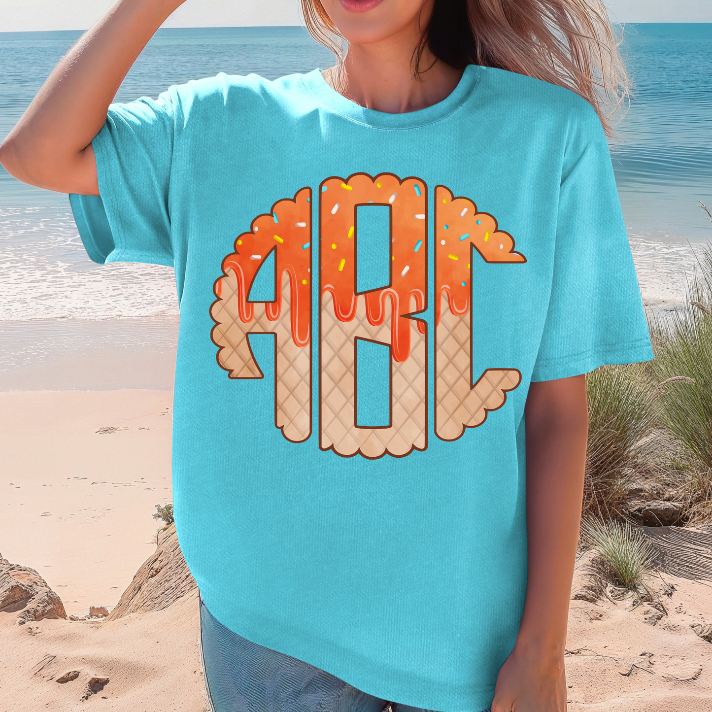 Summer Ice cream - Custom Monogram Transfer