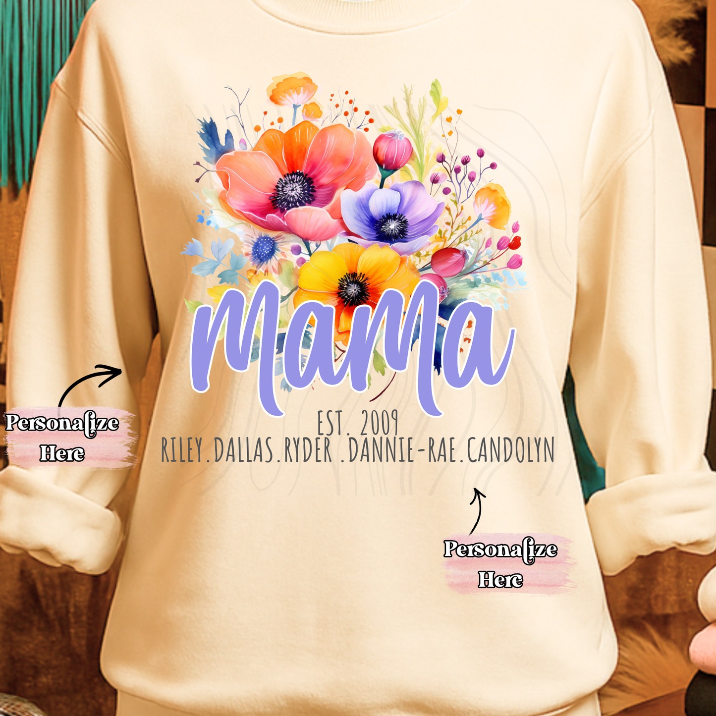 Floral Mama -‼️FULLY CUSTOMIZABLE‼️ Transfer