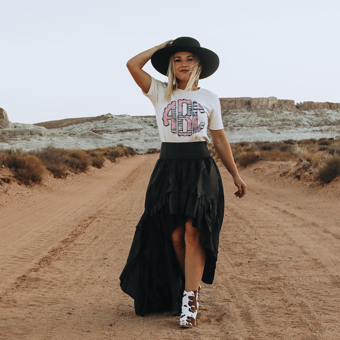 Flower Stripes - Custom Monogram Transfer