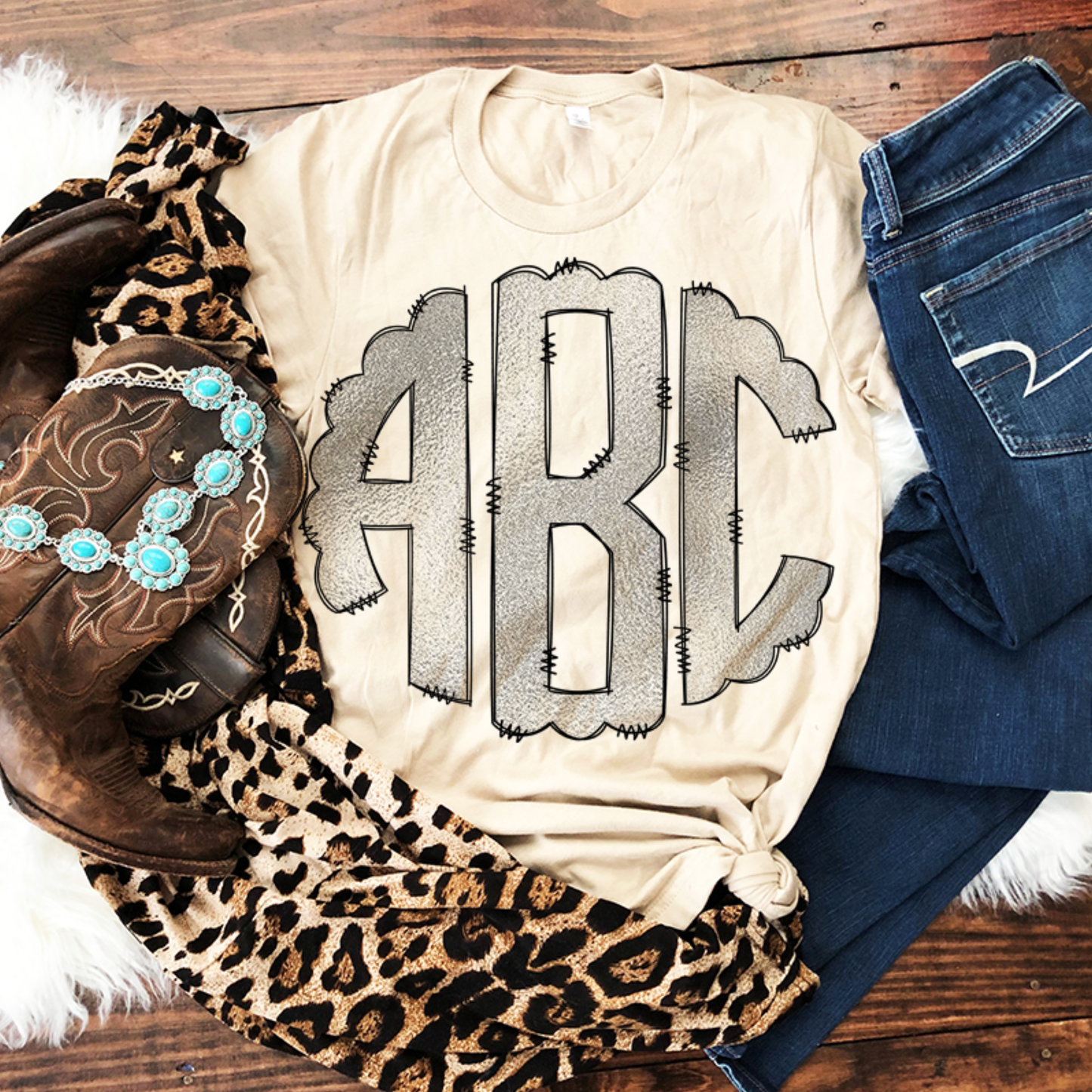 White Silver Foil - Custom Monogram Transfer