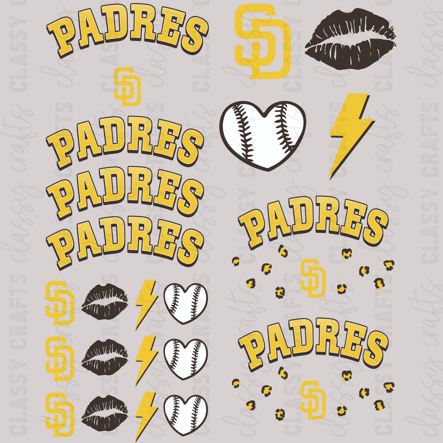 Padres - 30x24 - MINI PREMADE GANG SHEET