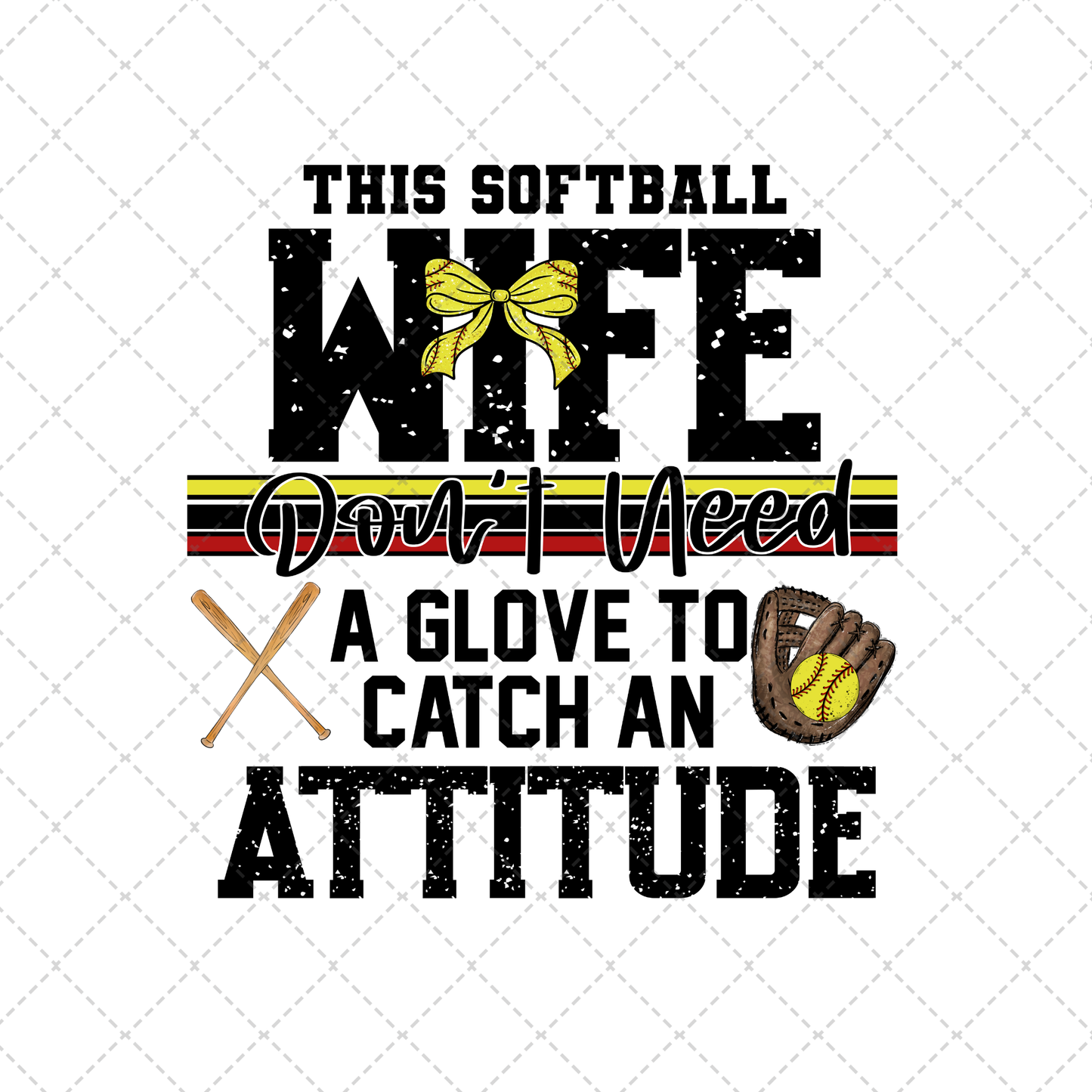 This Softball Wife Transfer ** TWO PART* SOLD SEPARATELY**