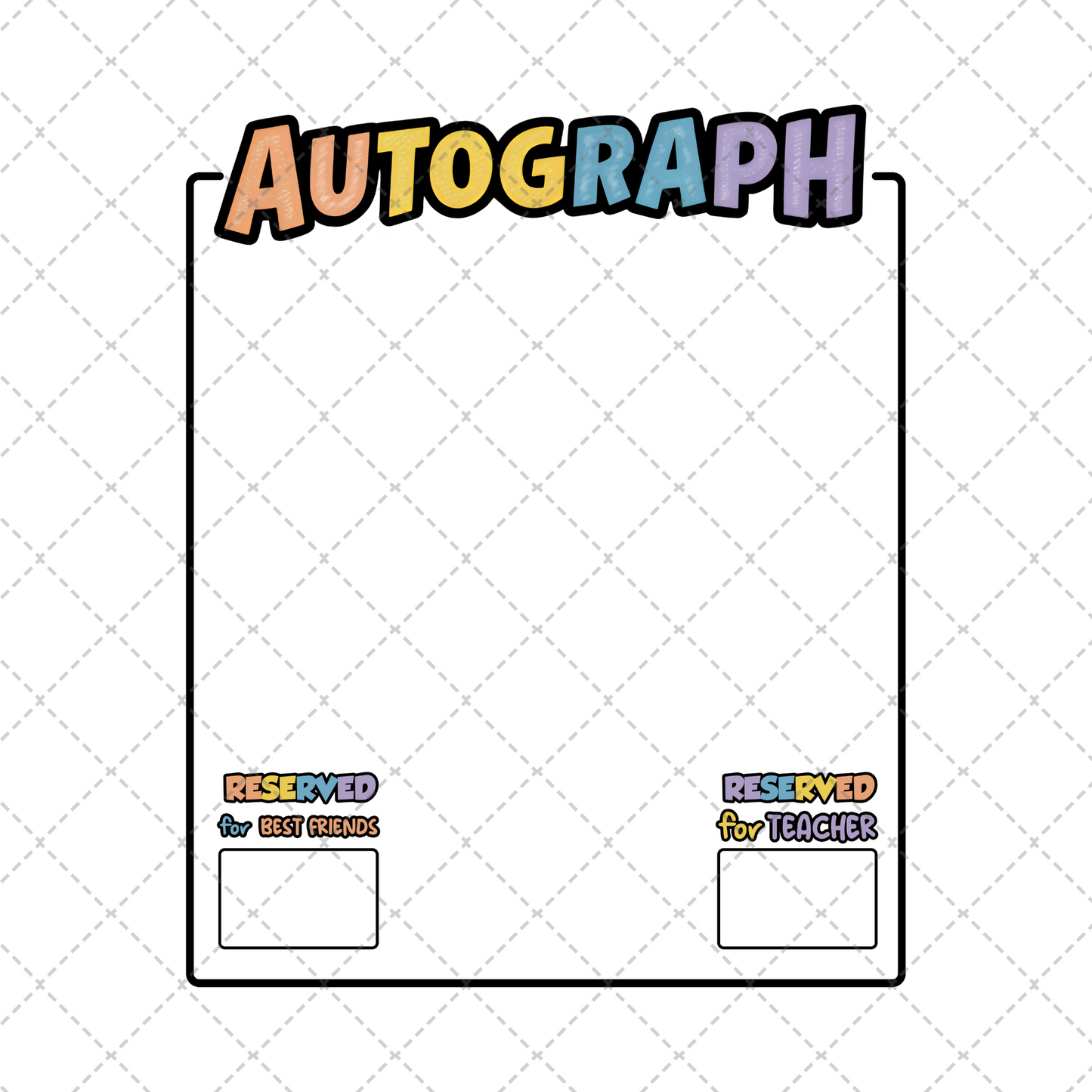 Blue Last Day Autographs ** TWO PART* SOLD SEPARATELY** Transfer