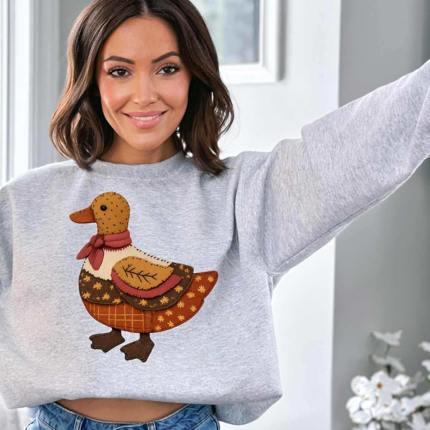 Fall Patchwork Duck Transfer