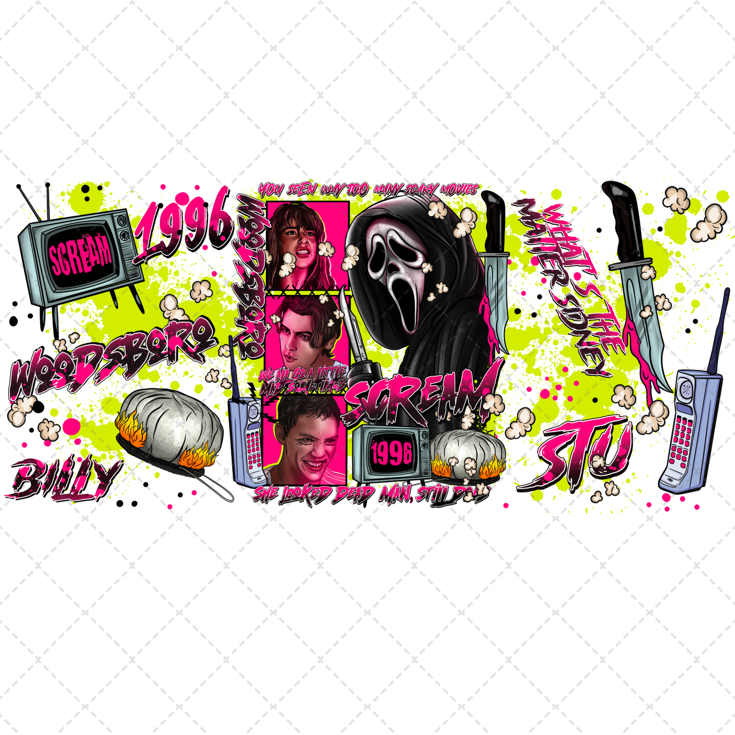 Scream 16oz Libbey Wrap