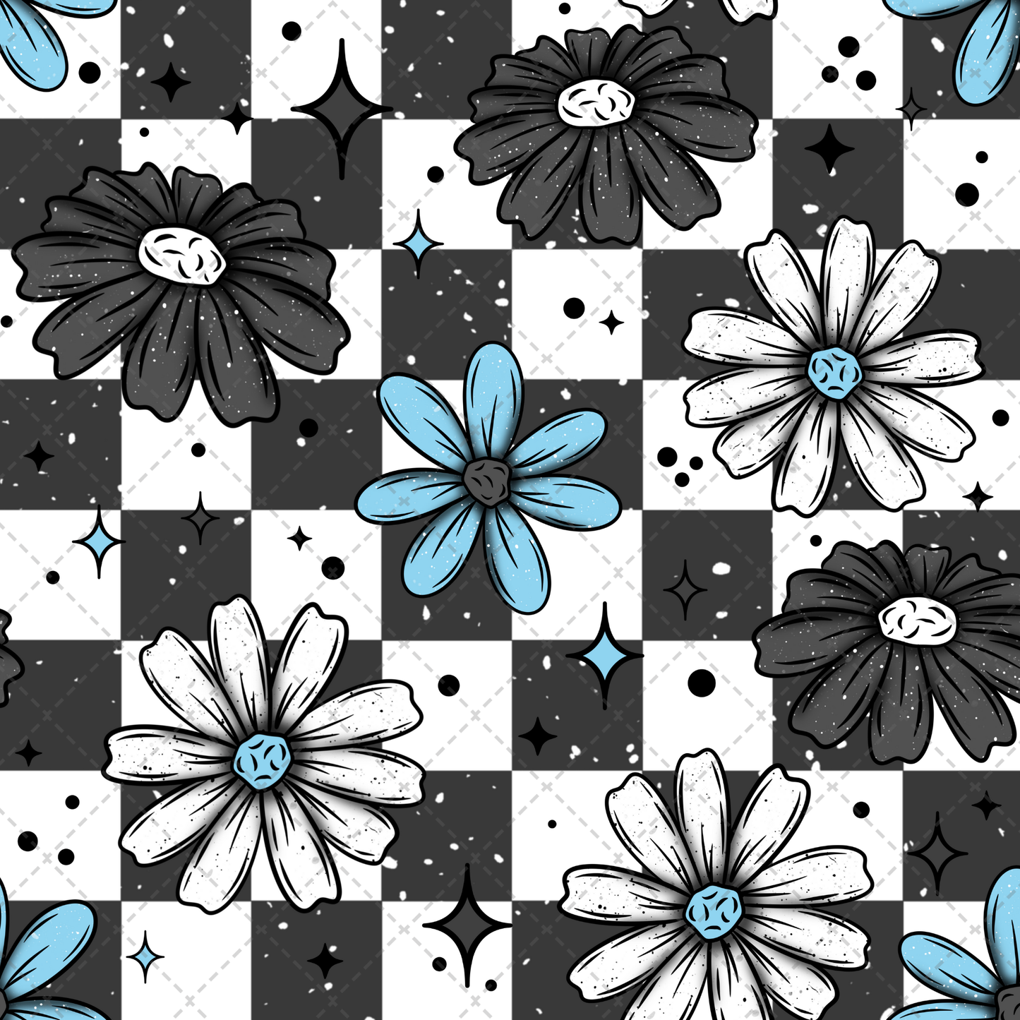 Floral Checker Seamless