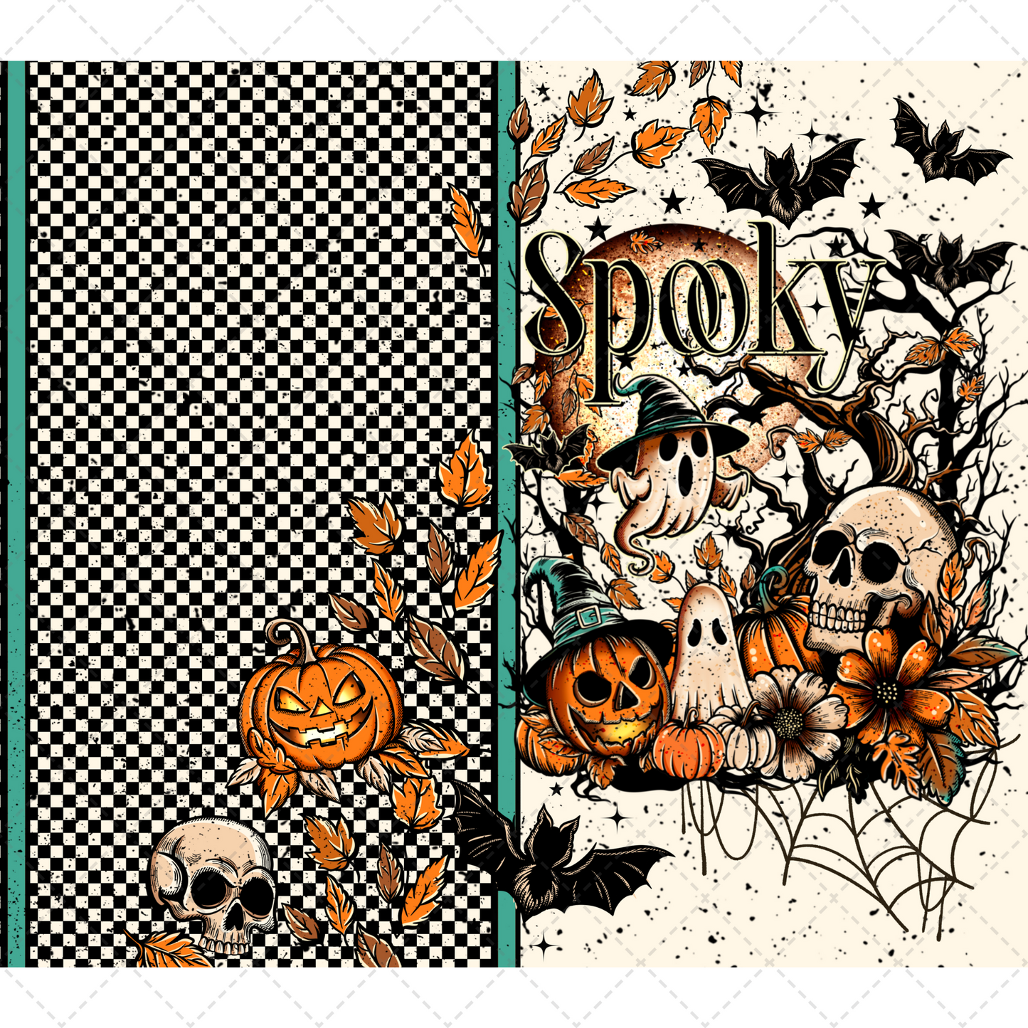 Spooky Skelly Tumbler Wrap