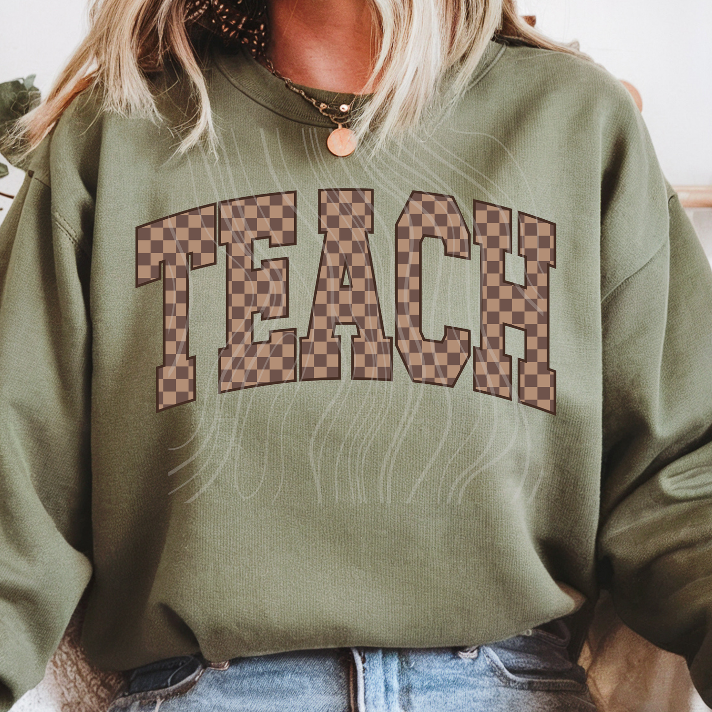 Teach Brown Checkered Transfer