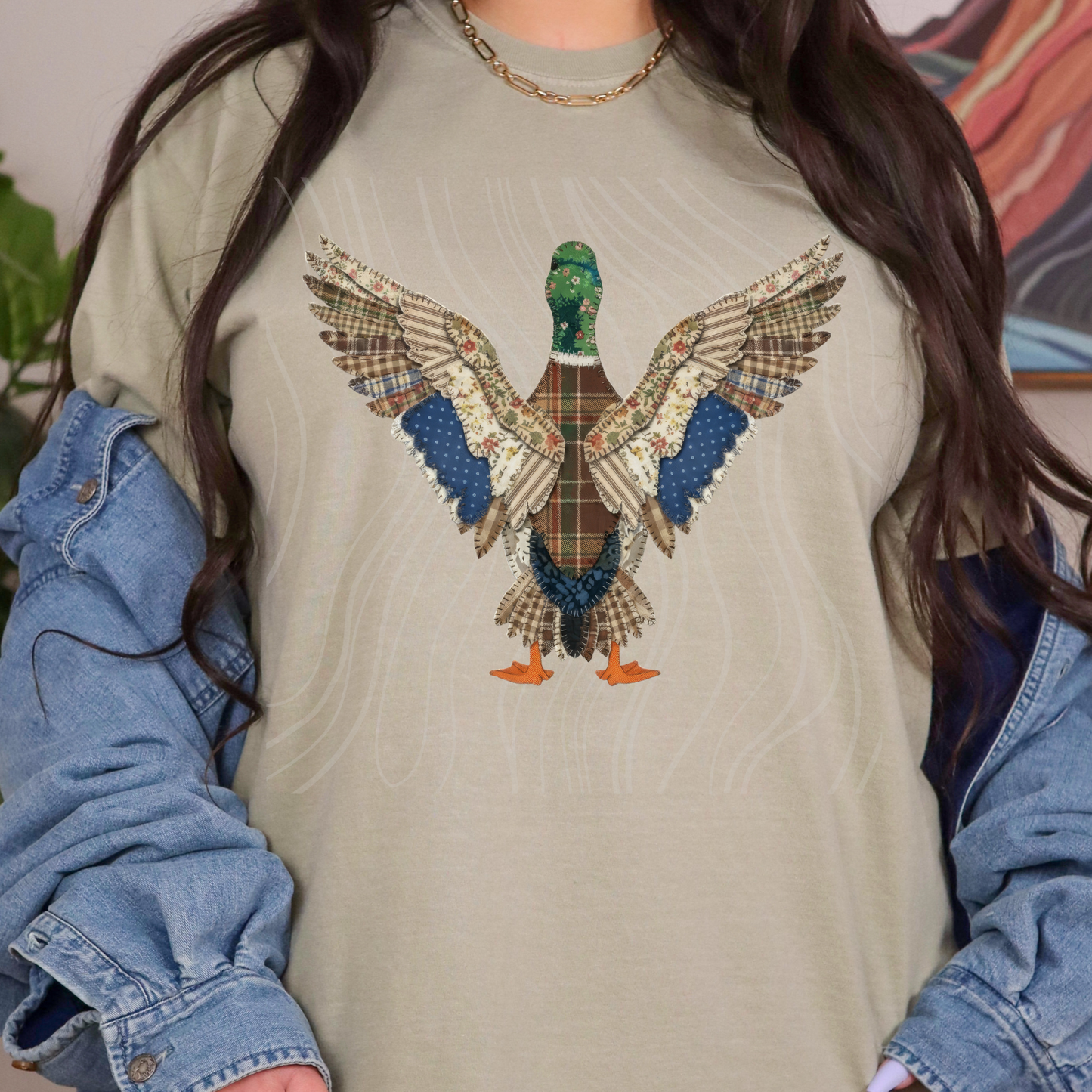 Faux Patchwork Duck Transfer **SOLD SEPARATELY**