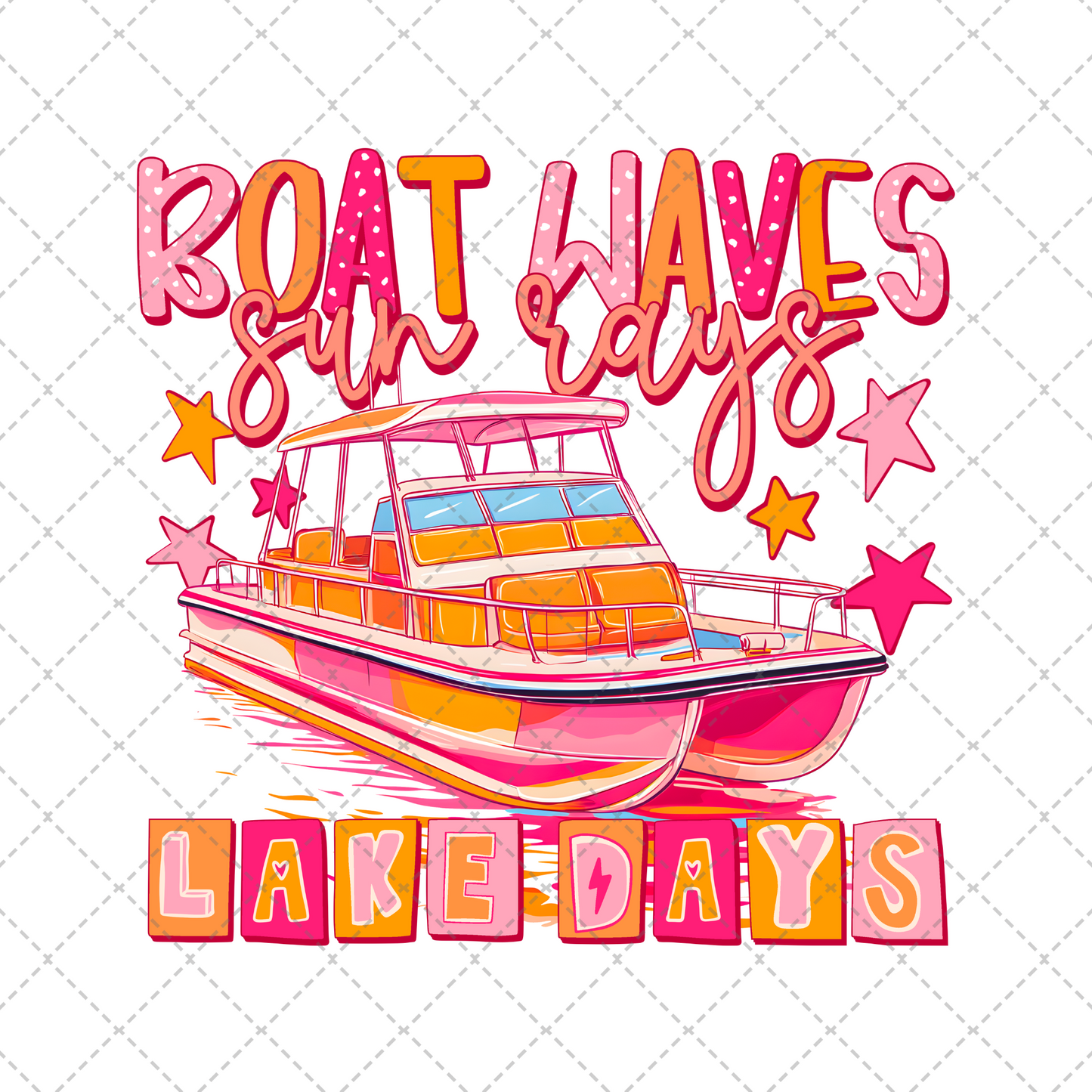 Boat Waves Transfer ** TWO PART* SOLD SEPARATELY**