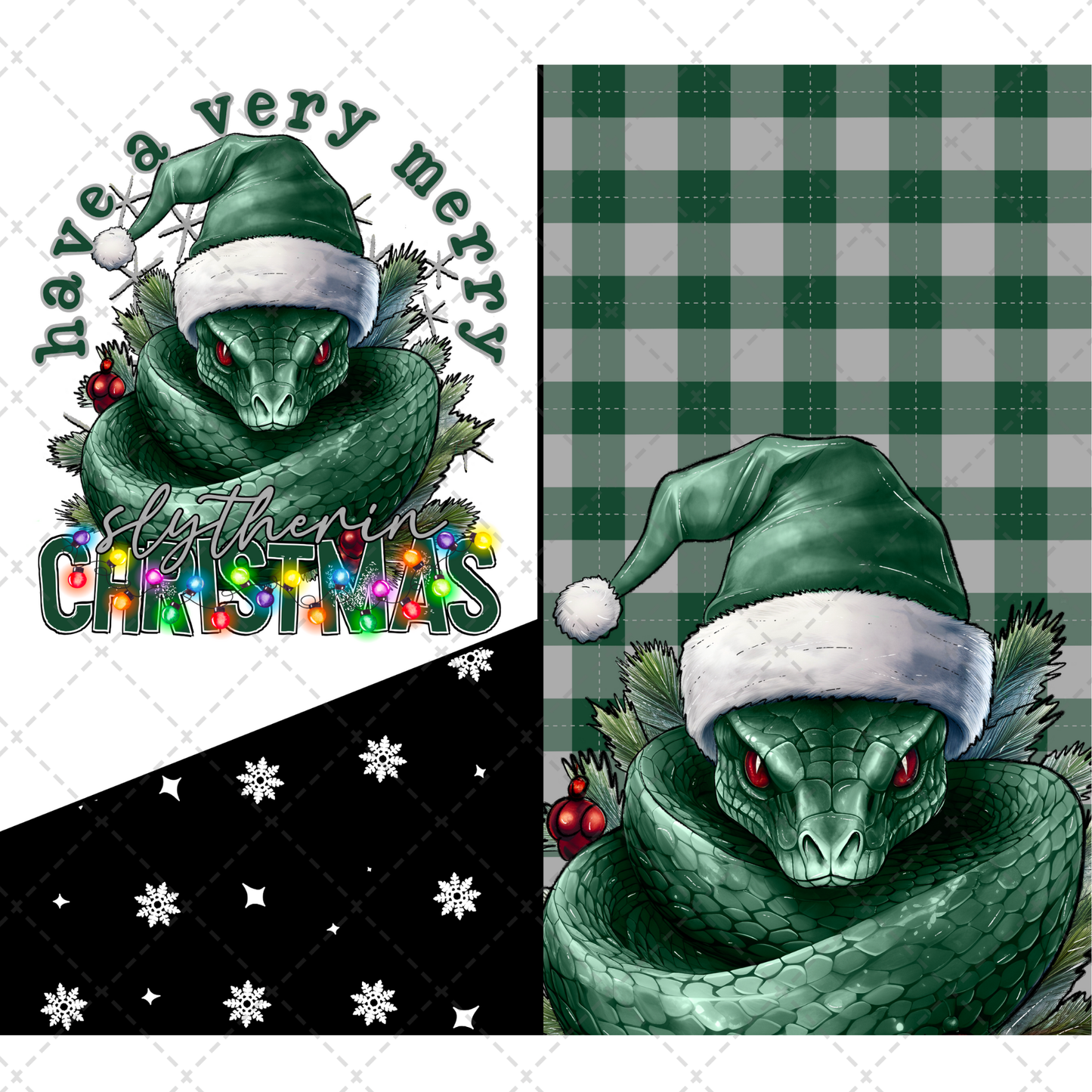 Slytherin Christmas Tumbler Transfer