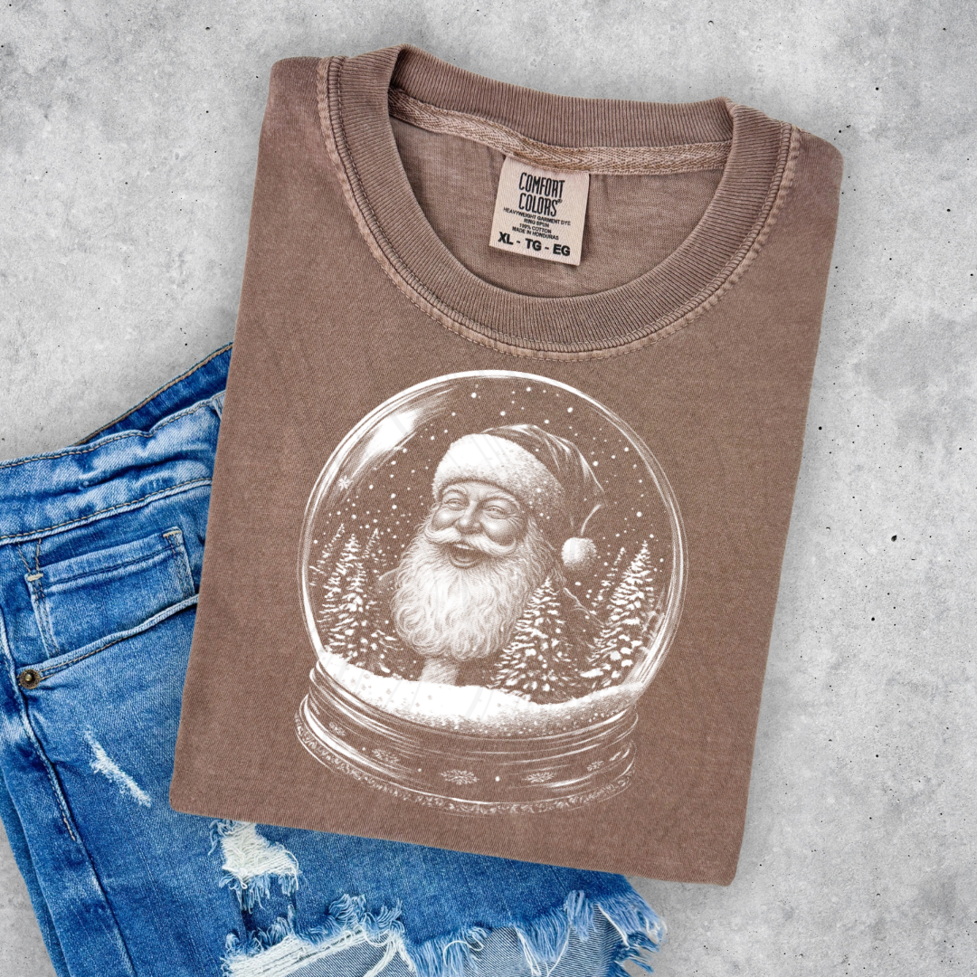 Snow Globe Santa Transfer
