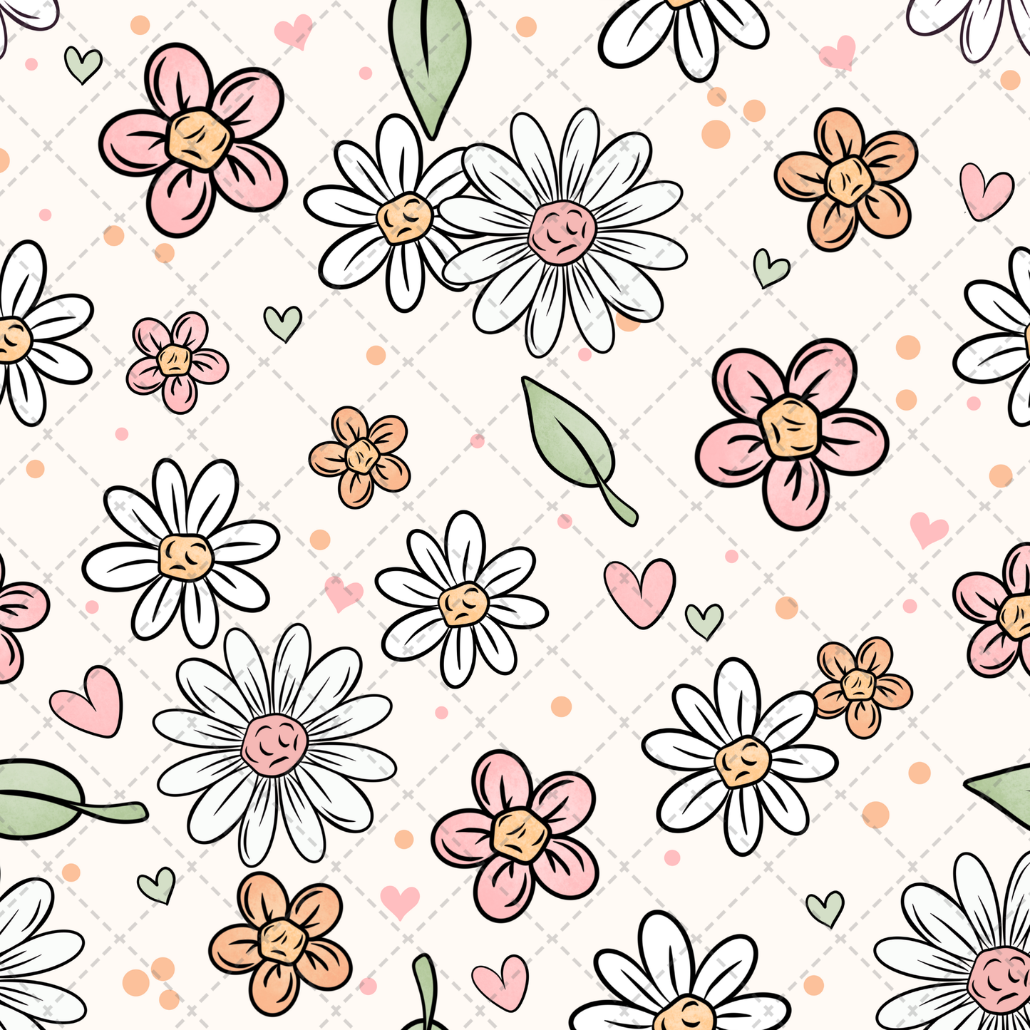 Easter Florals Seamless Transfer