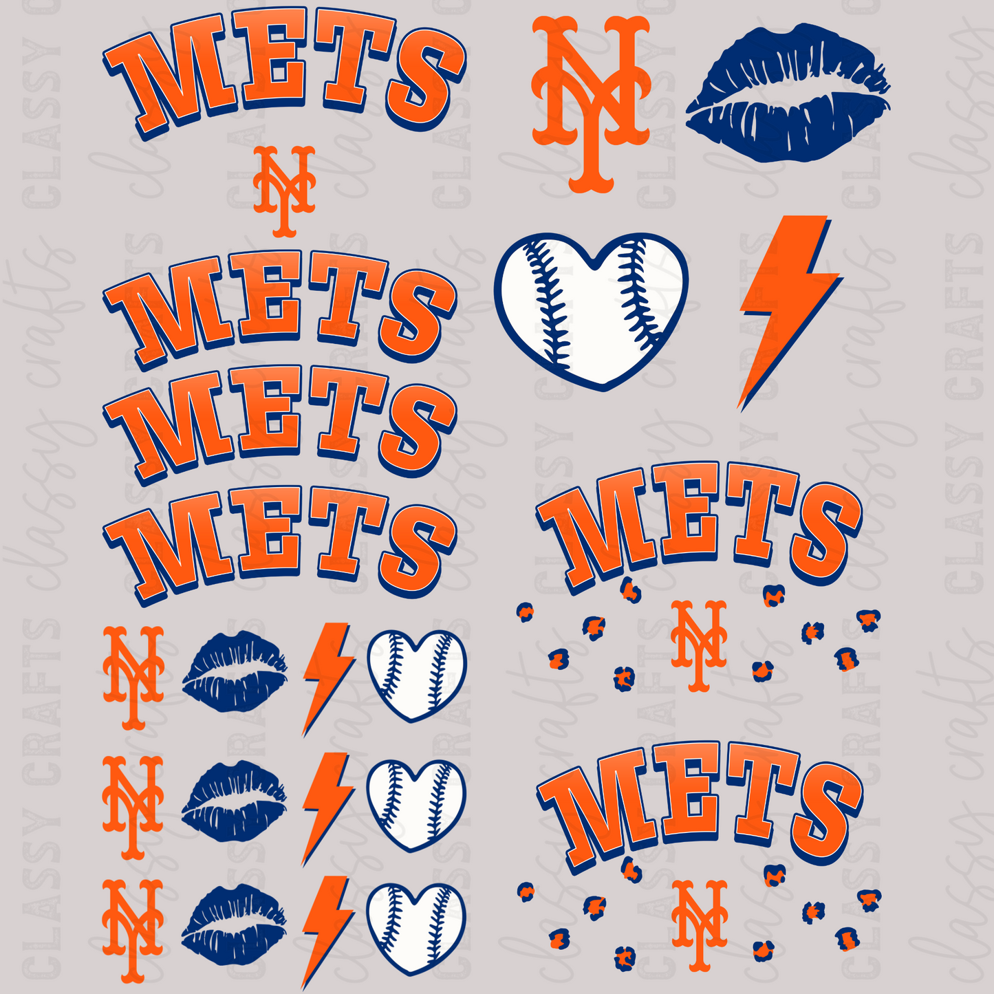 Mets - 30x24 - MINI PREMADE GANG SHEET