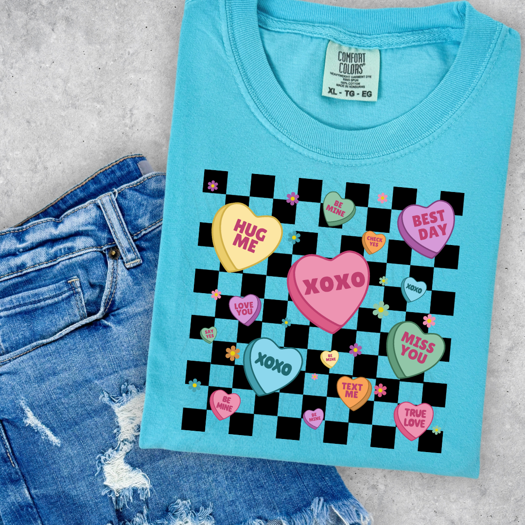 Floral Candy Conversation Heart Transfer