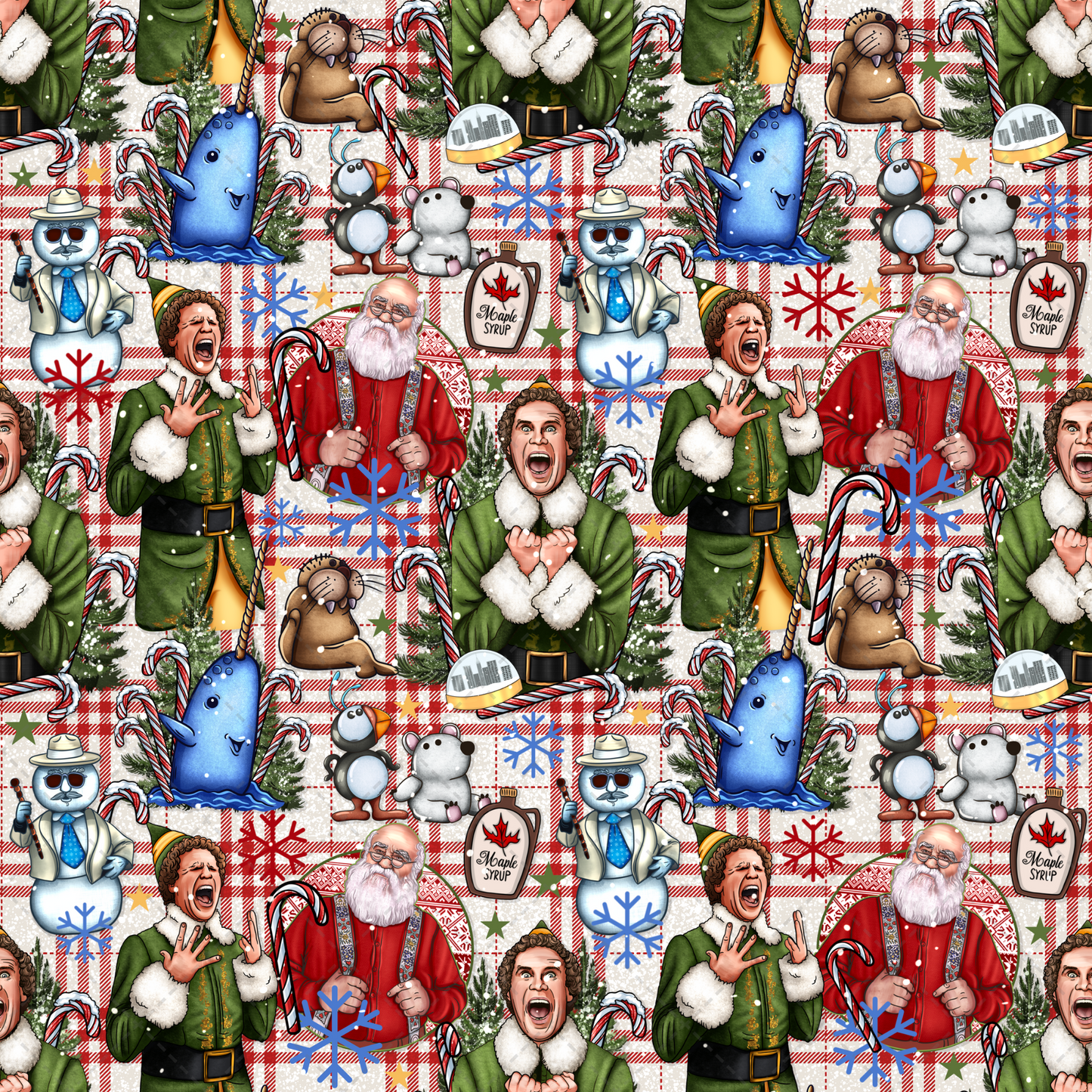 Santa I Know Him Seamless Tumbler Wrap