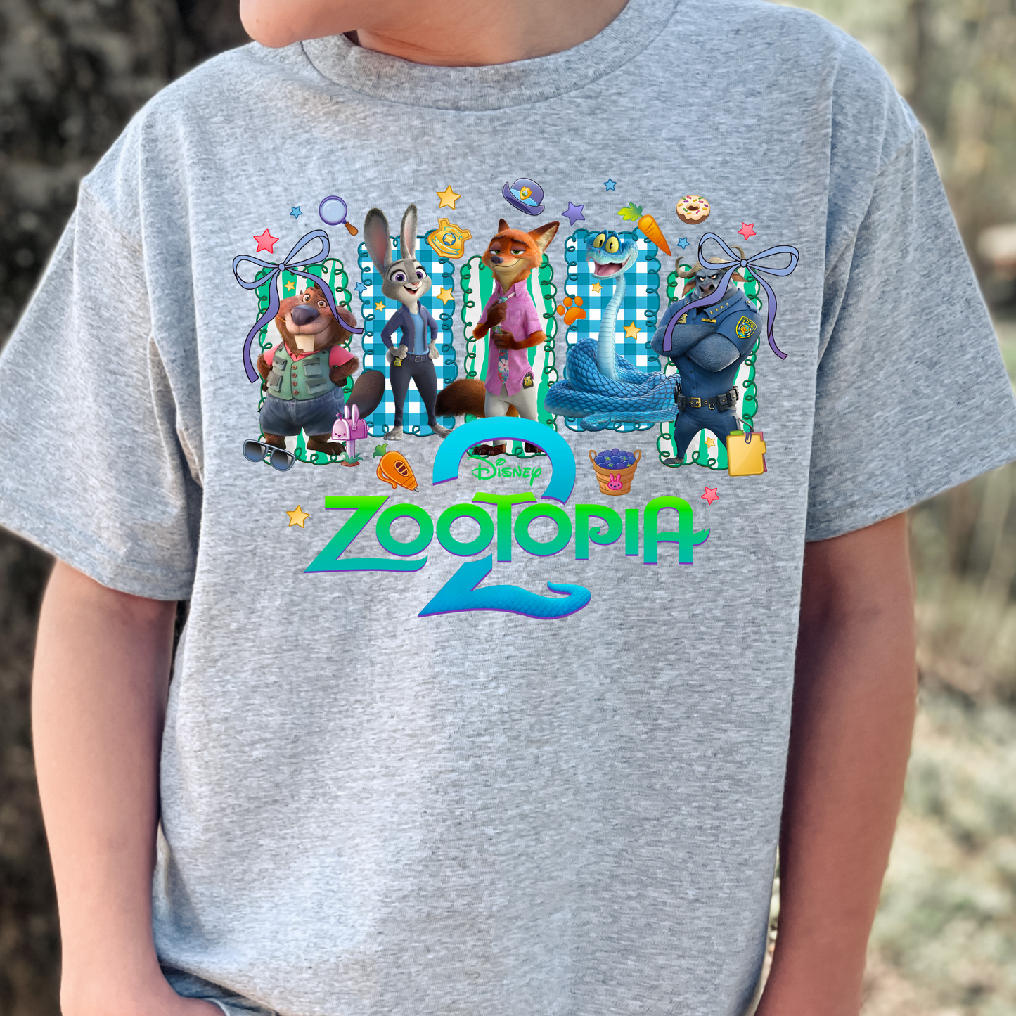 Zoo Checkered Collage Transfer