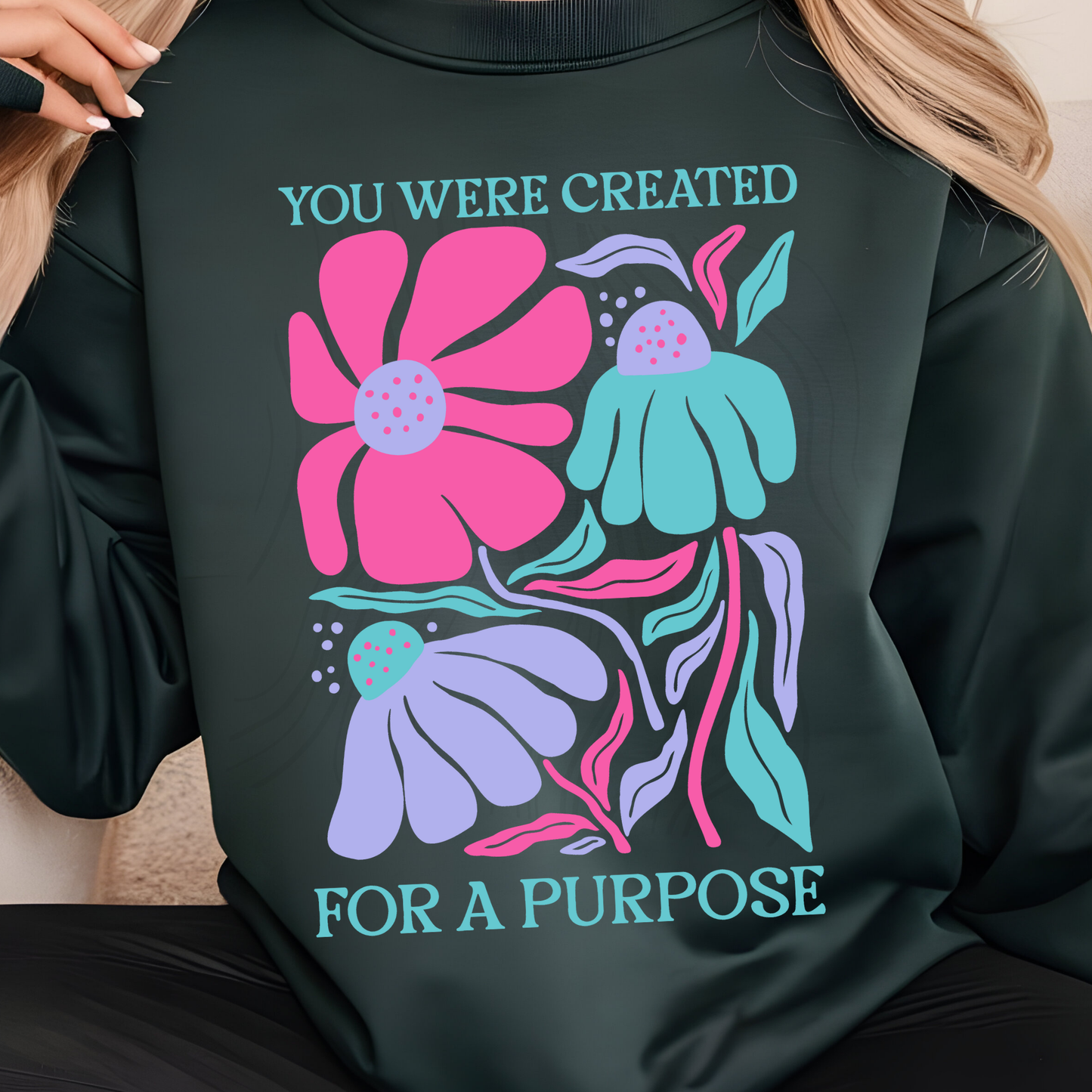 Floral Created For A Purpose Transfer