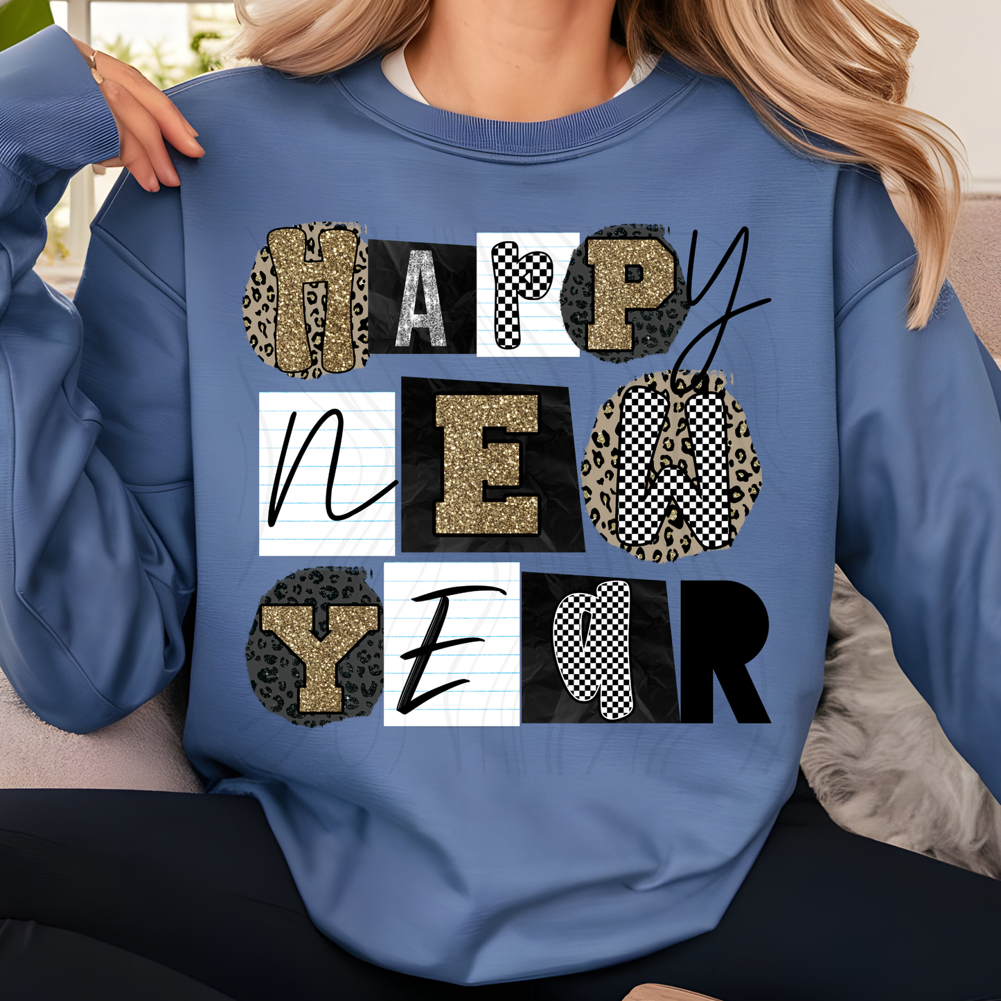 Black And Gold New Year Transfer