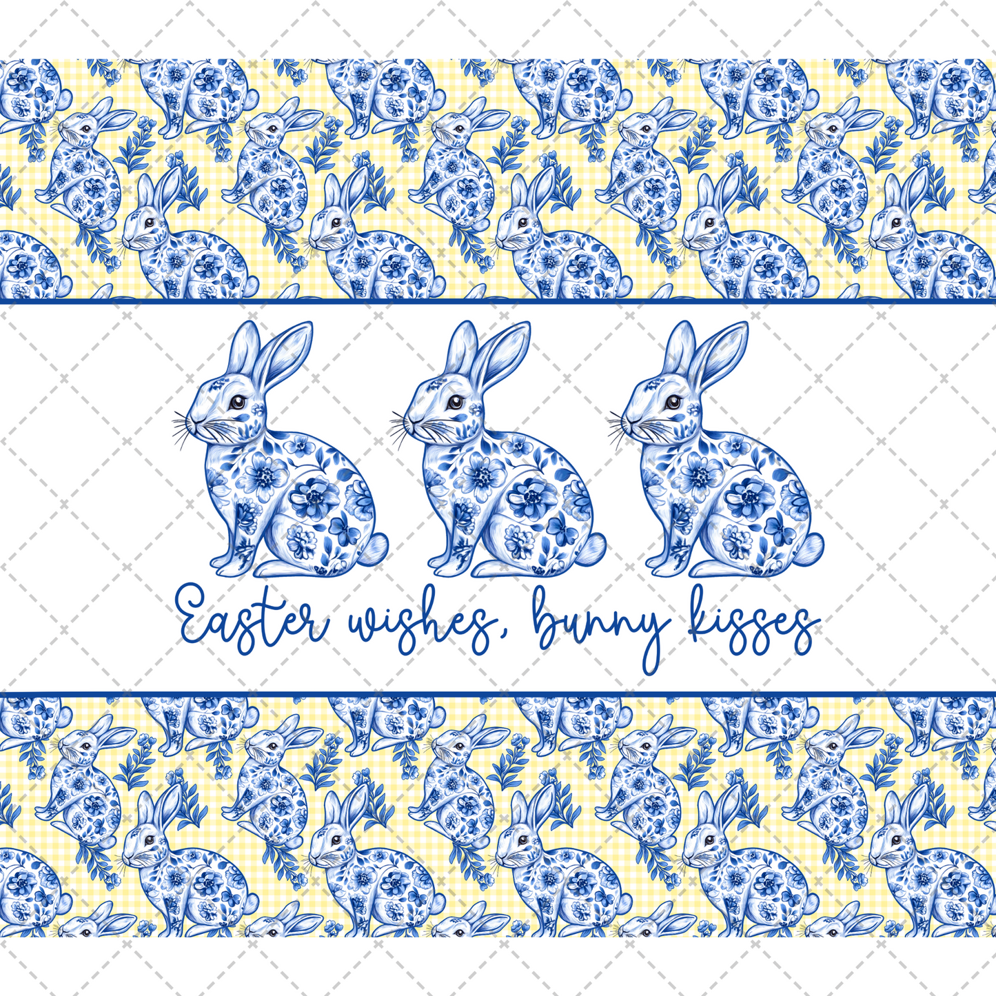 Easter Wishes Bunny Kisses Tumbler Wrap