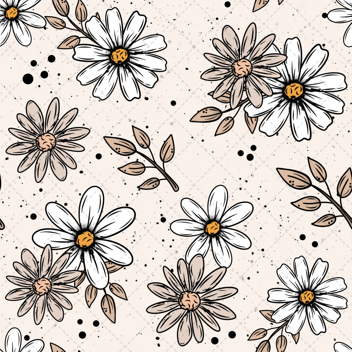 Tan Florals Seamless